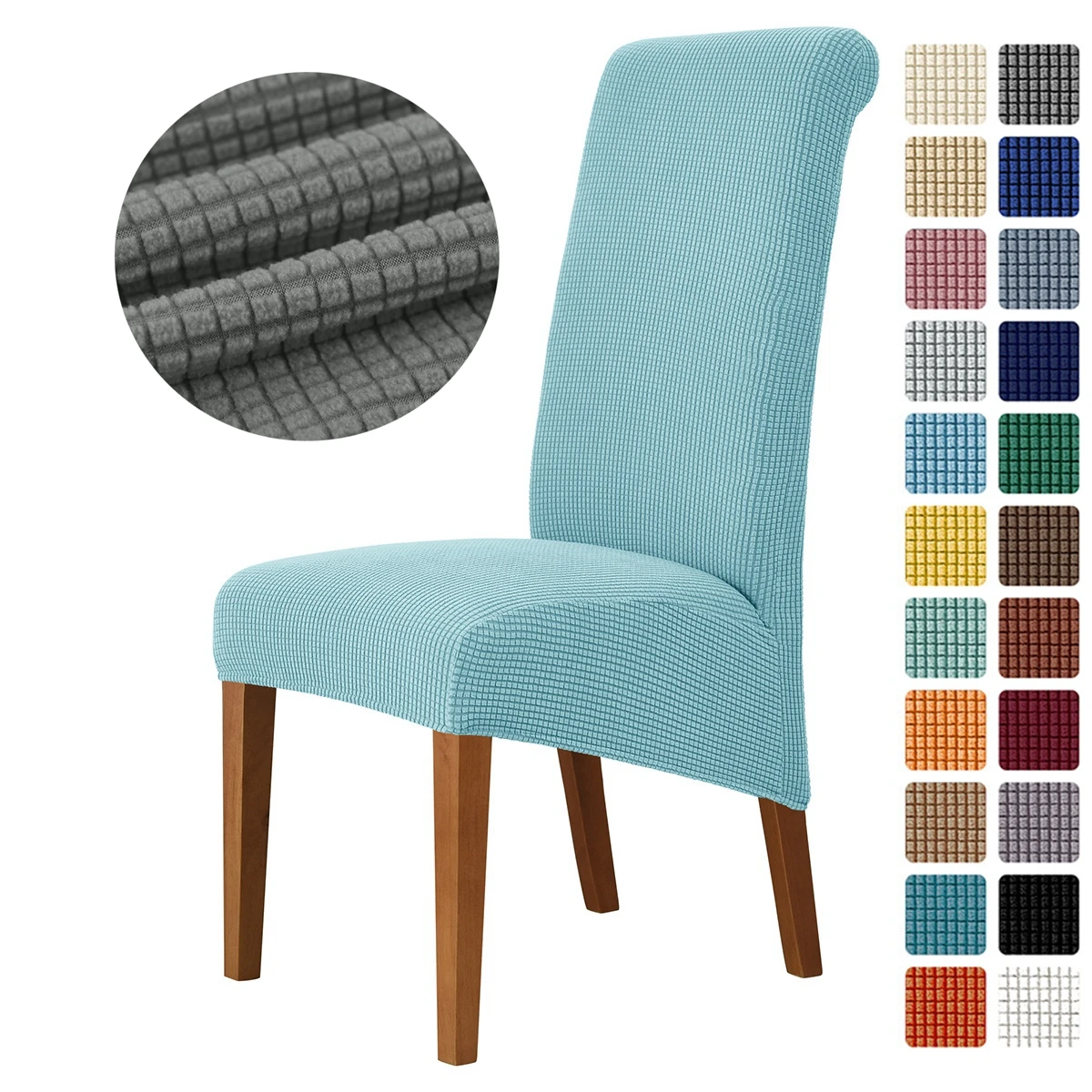 

Чехол на стул эластичный большого размера, Универсальный однотонный чехол на стул для домашнего декора