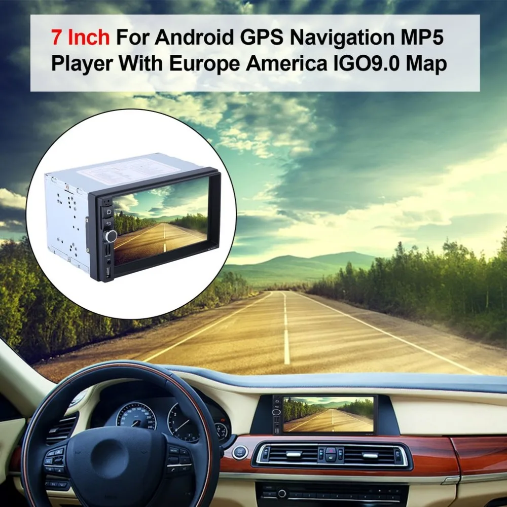 7 дюймовый автомобильный радиоприемник для Android музыкальный плеер с GPS навигацией