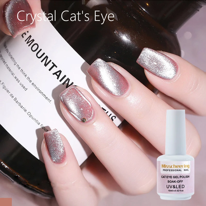 New Arrivals Crystal Cat Eye Gelpolish Collocation Glass Gel Nail Polish UV LED Varnish Soak Off Top Coat Sliver Wide Effect DIY | Красота и