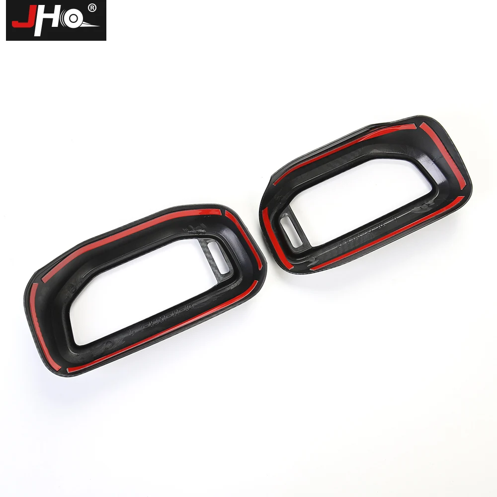 

JHO ABS Carbon Grain Front Side Air Vent Outlet Overlay Cover Trim For Ford Explorer 2020 XLT Limited Platinum Car Accessories