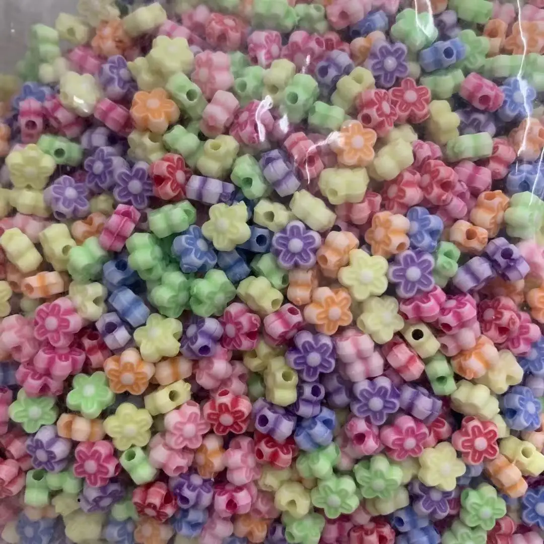 

CHONGAI 200pcs Colored Flowers For Jewelry Making DIY Beads Accessories