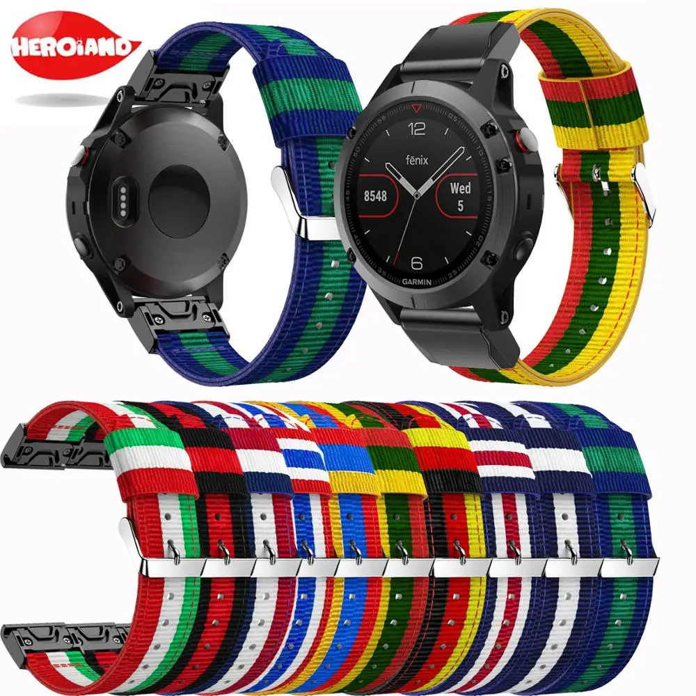 ДЛЯ Fenix 5 QuickFit модный стиль ремешок для часов легкий нейлоновый мягкий спортивный