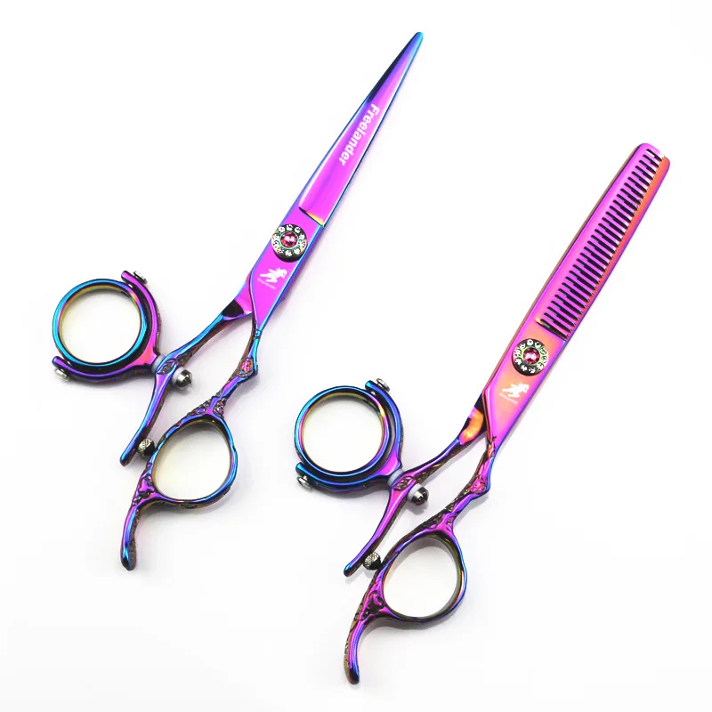 6&quot swivel scissors fly hairdressing barber shears 720 degrees Rotary handle thumb flying rotary | Красота и здоровье