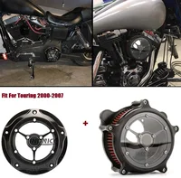 Contrast cut clarity Black Air cleaner breather Derby cover Fit For 1999-2007 Electra Glide Standard FLHT 2005-2015 Softail