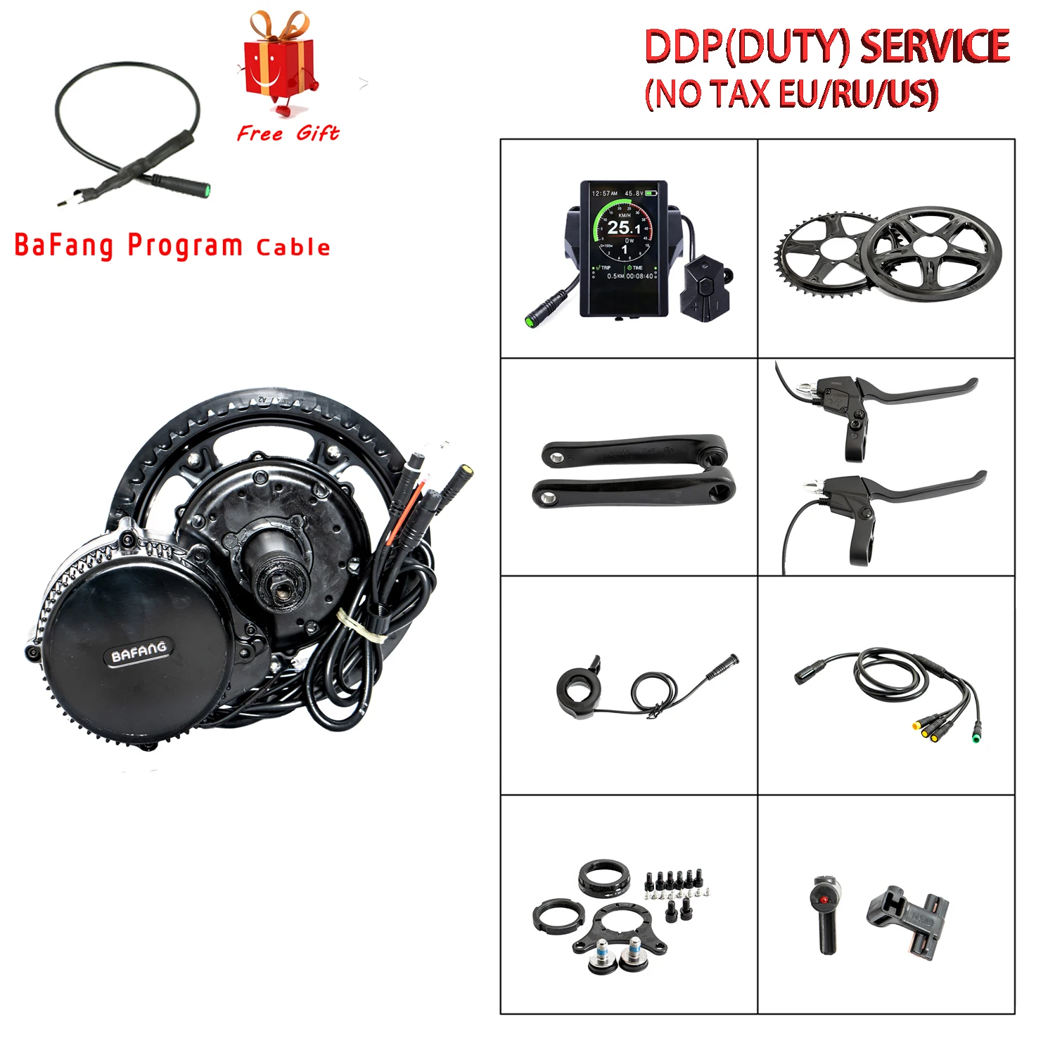 36V500W 8fun/bafang 790 C965 850C DPC18 мотор BBS02B Кривошип электрические велосипеды trike ebike наборы