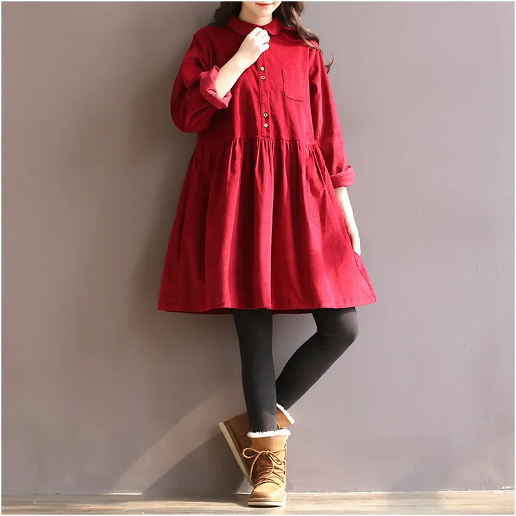 S-2XL 2021 Новый Fashion вельветовое пальто для беременных одежда платья Очаровательная