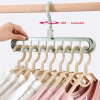 9 hole clothes hanger organizer space saving hanger multi function folding magic hanger drying racks scarf clothes storage