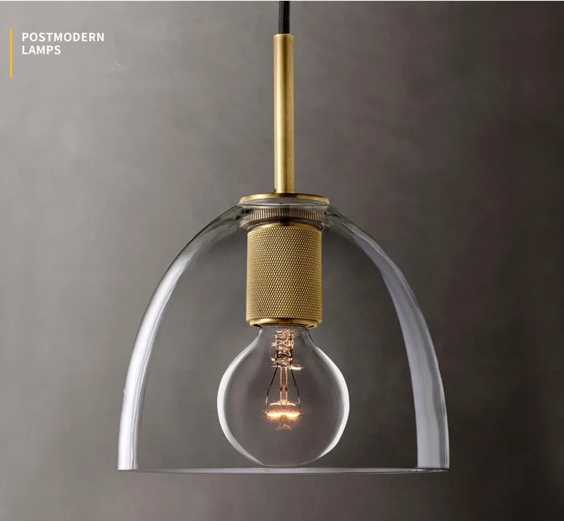 Американский родиевая лампа Edison E27 светодиодный подвесной светильник, LED потолочный светильник, светодиодный потолочный из золотистого металла Стекло светодиодный подвесной светильник Lamparas светильники