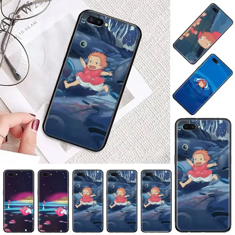 

Amine Ponyo on the Cliff night Phone Case For OPPO A ax 3 5 3 37 57 59 37 73 75 83 71 2018 11 1k s PRO Cover Funda Shell