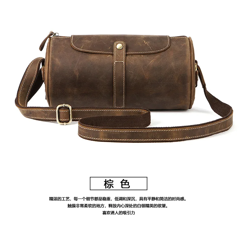 

Men's Chest Bag Cross-Border For Custom Geuine Leather Shoulder Bag Diagonal Package Messenger Travel Bag Men