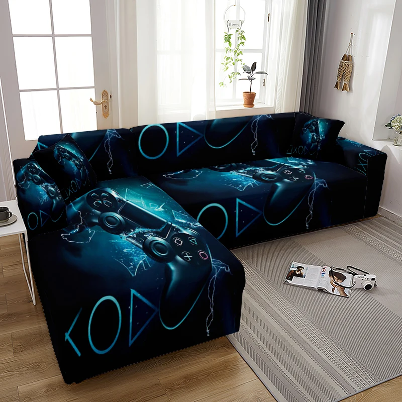 

Game Console Sofa Cover Corner Sofa Covers for Living Room Elastic Spandex Cushion Cover Stretch Slipcovers L Shape Big Sofas