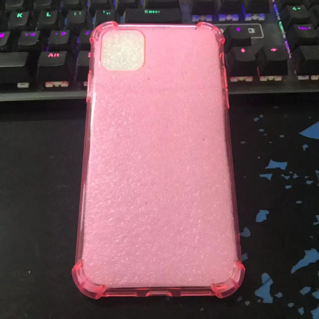 Pink Модный противоударный прозрачный силиконовый чехол для телефона для iPhone 11 Pro Max 8 7 6 6S Plus X XR XS Max Прозрачная защитная задняя крышка - Цвет: Pink