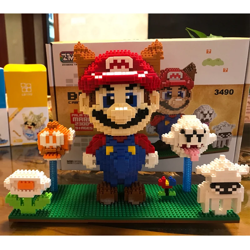 ZMS 3490 игра Super Mario Tanooki привидения Марио 3D модель Сделай Сам алмазные мини