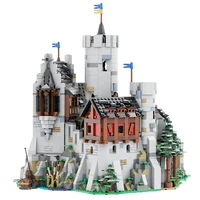 moc medieval defensive germany l%c3%b6wenstein castle building blocks kit architecture tower bricks toys for children birthday gifts