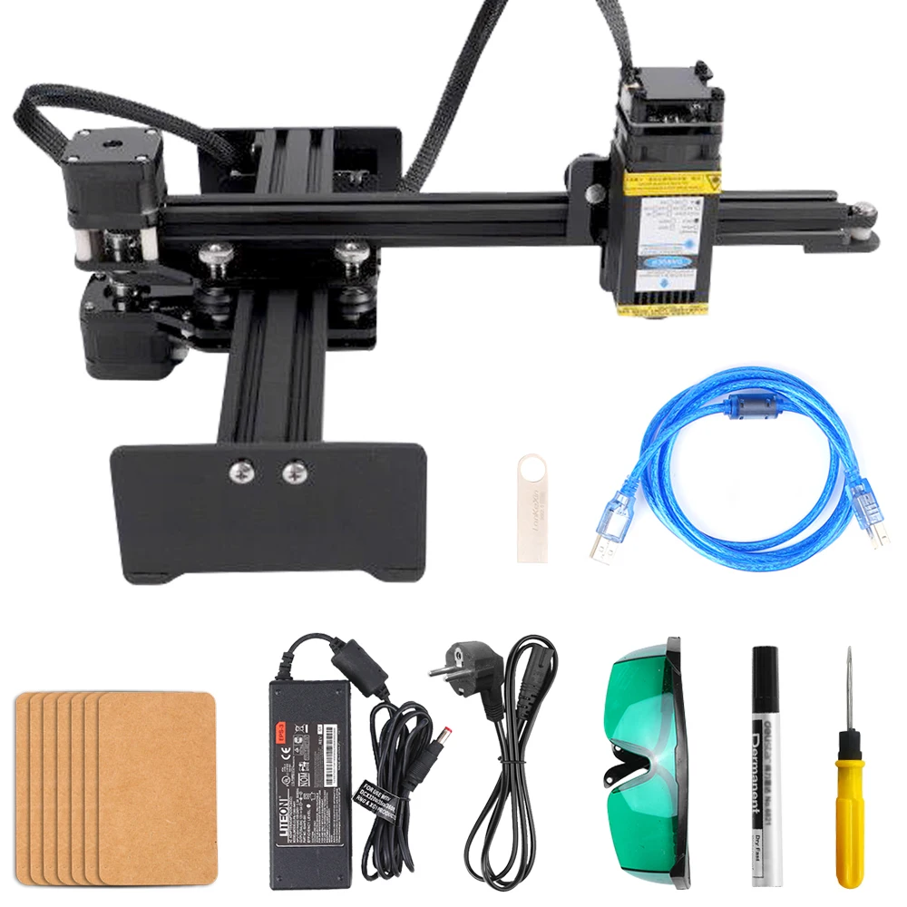 

110-240V Desktop Single Arm Engraver Portable DIY Engraving Carving Machine Mini Carver 10W CNC machine tool laser engraver