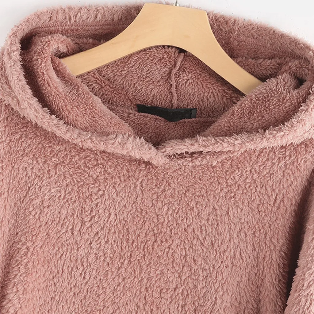 

Cat Print Long Hoodies Sweatshirt Women Fleece Warm Embroidery Pocket Pullovers Cat Ear Plus Size Hoodie Top Blouse Sweat Femme