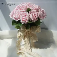 Свадебный букет невесты с розовыми цветами искусственные