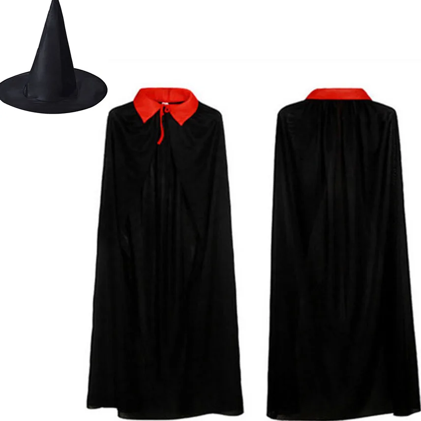 Накидка на Хэллоуин для детей и взрослых воротник-стойка накидки костюм макияжа