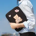 Чехол для айпада, чехол для планшета, милый мультяшный чехол с вышивкой в виде медведя, с ручкой для планшета, iPad, ноутбука, внутренняя сумка 10,21113 дюйма