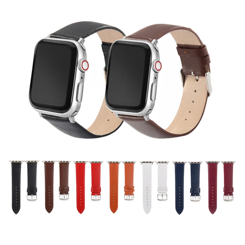 Correa для iwatch band 42 мм 38 40 44 apple watch кожаный ремешок часов женщин|Ремешки часов| |
