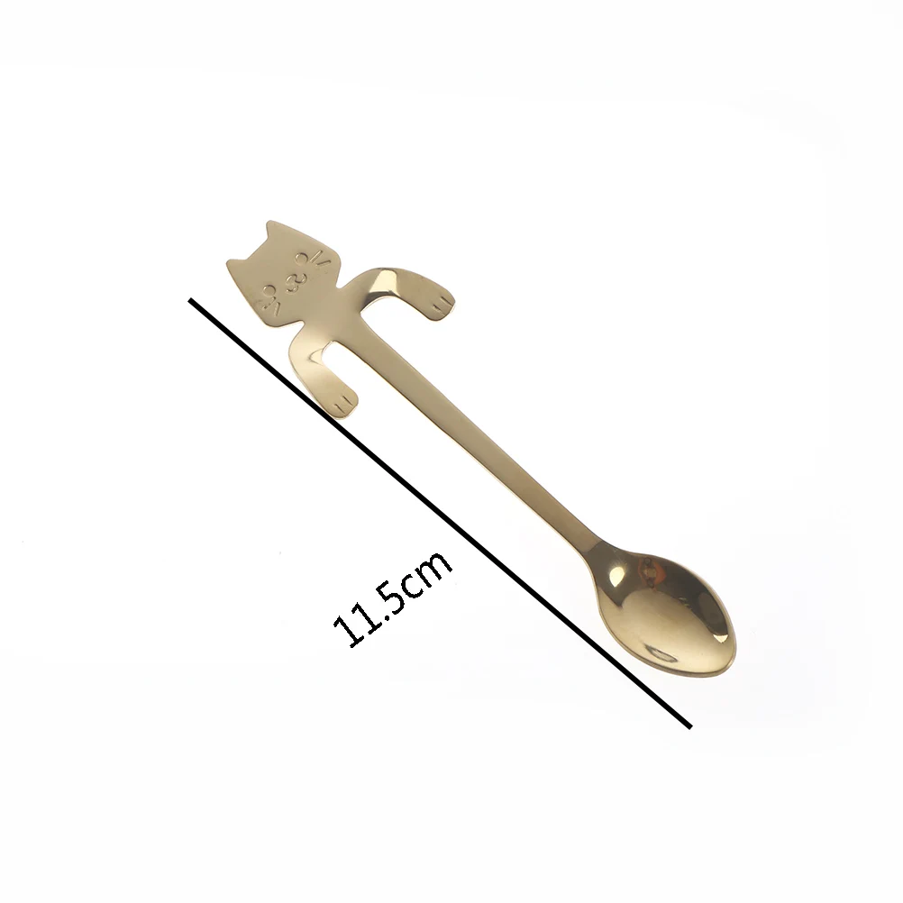 1 шт. нержавеющая сталь кошка кофейная ложка десертная ледяная конфеты кухонная