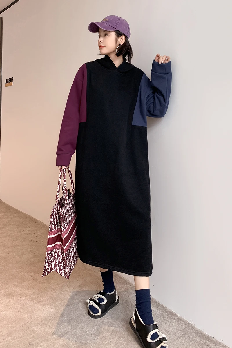 

bEST SELLING japan style loose Long Thick Hoodies top quality fashion female Sweatshirt Harajuku T098