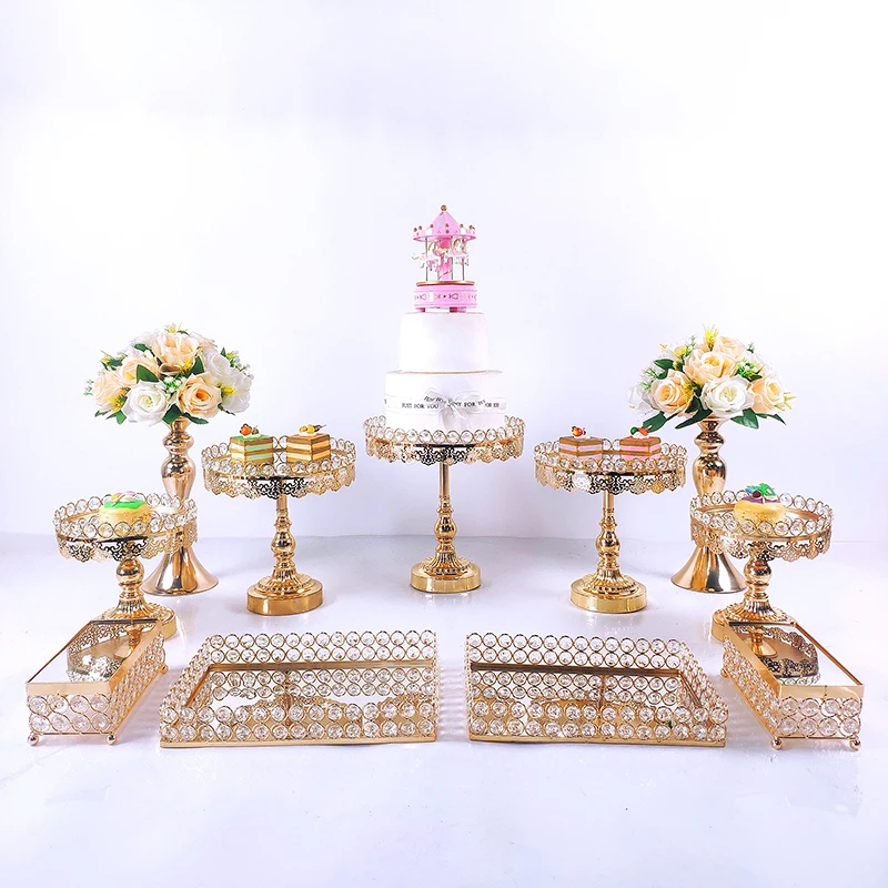 11 шт. акриловые зеркальные подносы для украшения свадебной вечеринки | Дом и сад