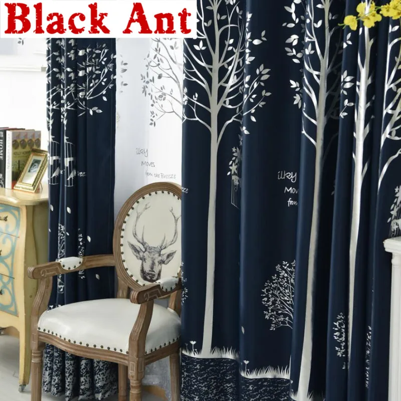 Окна светонепроницаемые шторы для спальни дерево Тюль Шторы отвесные ткани