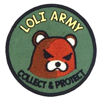 loli army patch embroidered punk biker patches clothes sticker apparel accessories badge