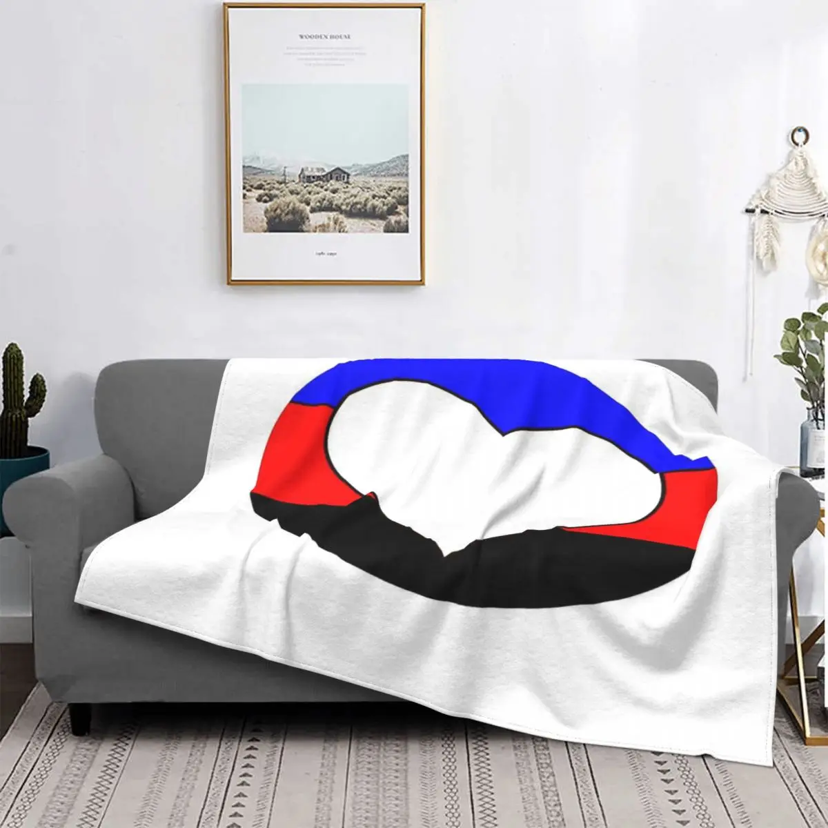 

Manta de corazón blanco de poliamory Pride, colcha de cama, alfombra a cuadros, manta térmica, colcha de verano