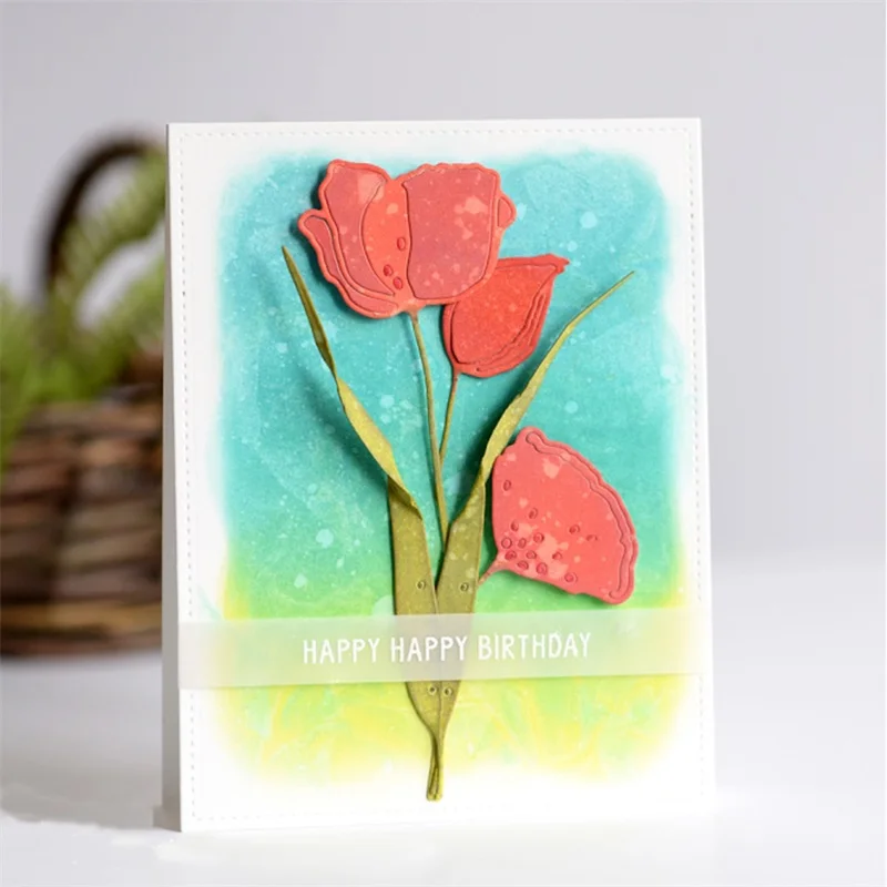 Маковый цветок высечки для изготовления карточек Флорид Мак металлические