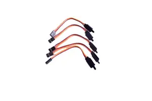 Кабель 100 мм150 мм200 мм300 мм, 5 шт., плоский кабель сервопривод-удлинитель с предохранительным замком для RC Futaba JR, штекер-гнездо