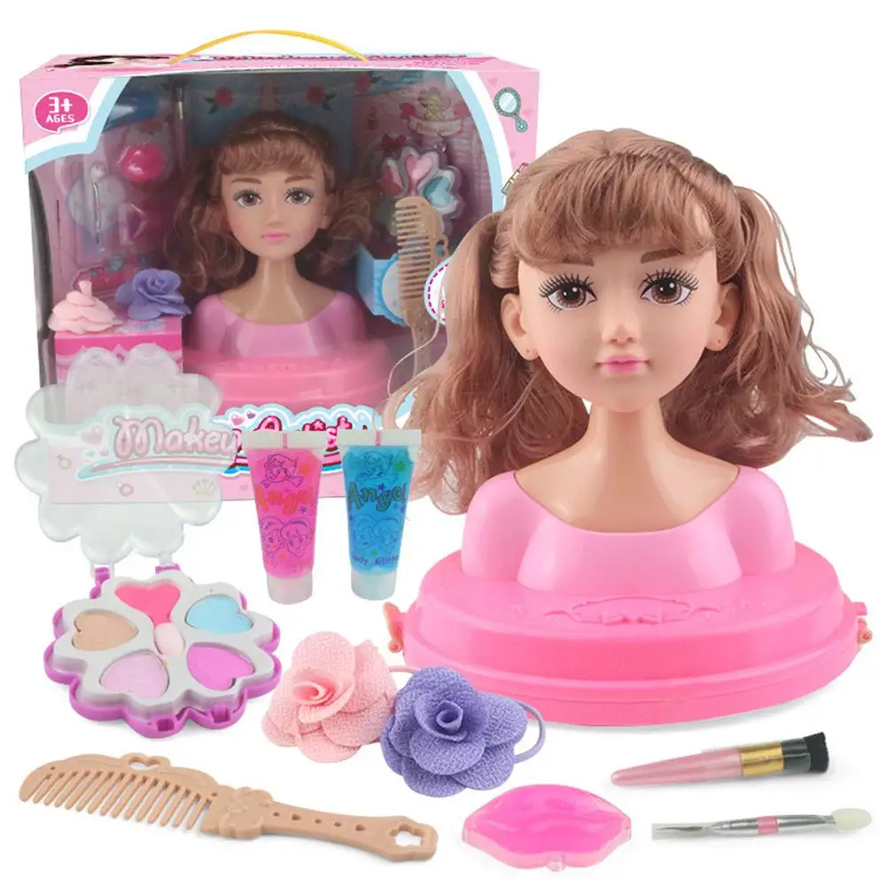 Сливовый Макияж кукла голова девушки Playset с красоты и модные аксессуары - Цвет: Сливовый