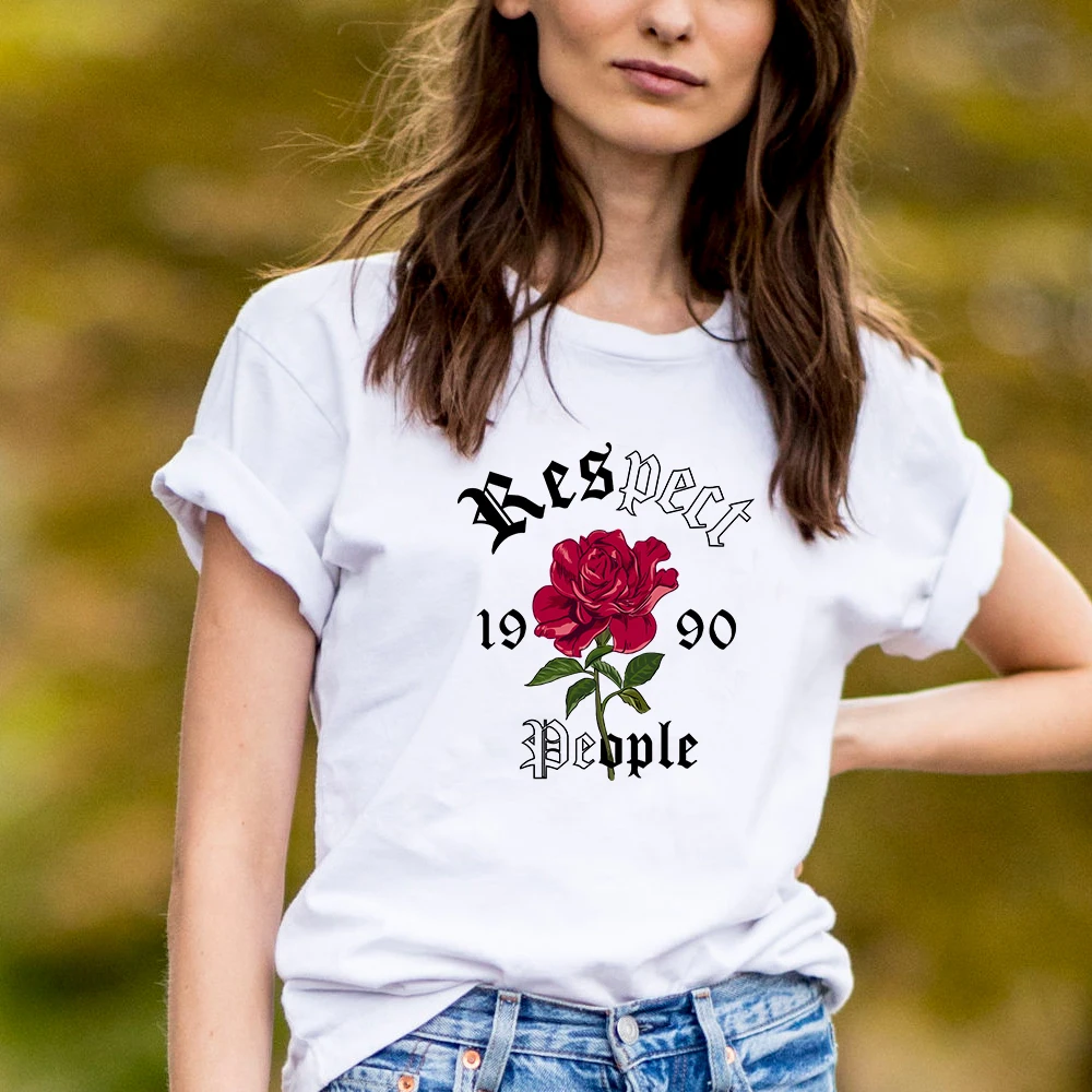 Женская футболка 90S с винтажным цветочным принтом летняя стильная женские Топы И