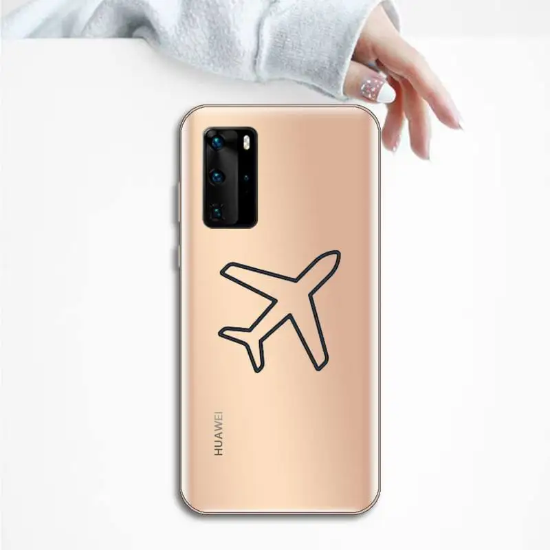 

World Map Travel Plans Phone Case Transparent for huawei honor P 40 30 20 lite Pro 10 i 8 9 x p smart 2019