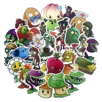 100pcs leisure puzzle game plant vs zombie cartoon sticker for refrigerator diary snowboard suitcase diy childrens sticker