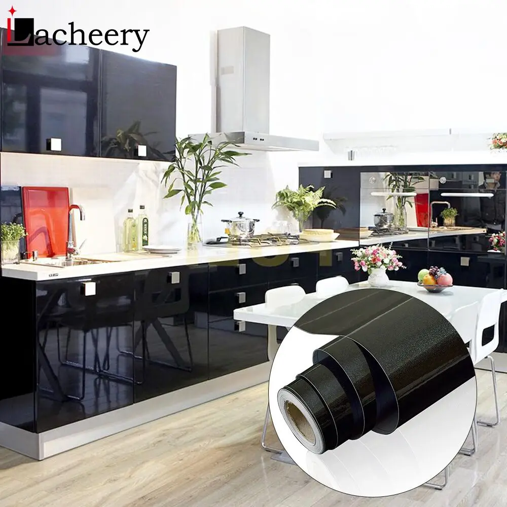 

Shiny 13 Colors Self Adhesive Wallpaper for Kitchen Cabinet Furniture Renovation Sticker Bedroom Desk Table Room Decoration Film