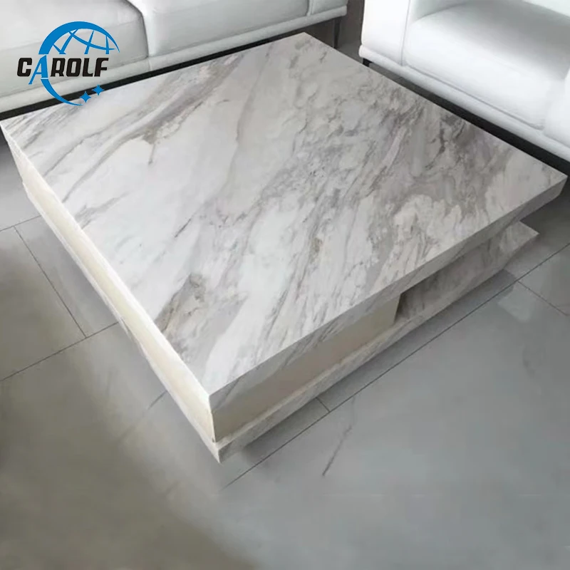 Современная мебель для гостиной белый мраморный журнальный столик диван