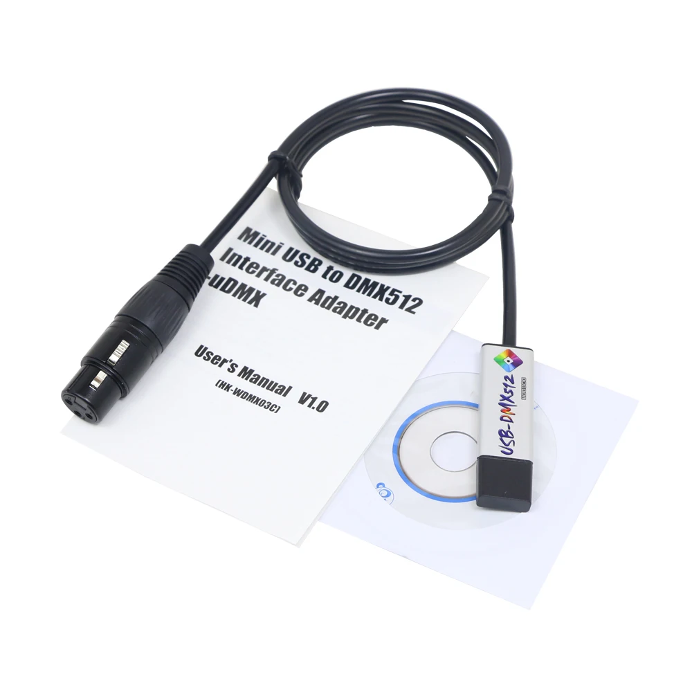 30 шт./лот USB DMX кабель 3Pin в XLR Переходник DMX512 контроллер интерфейса для
