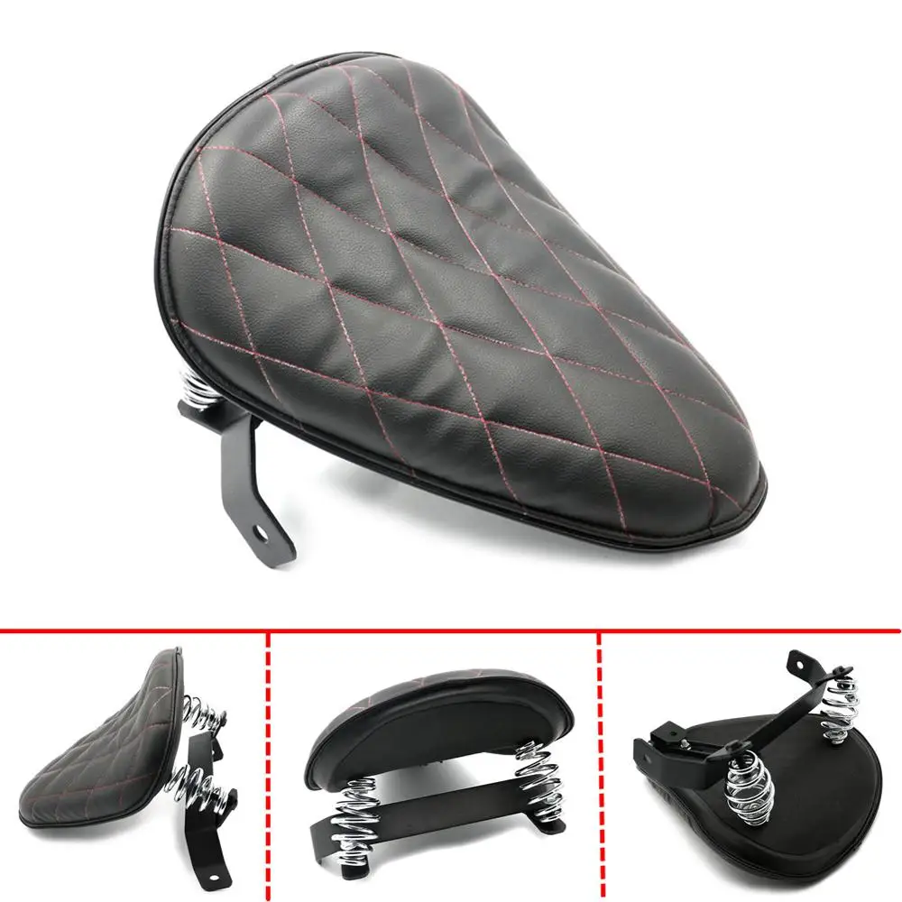 Сиденье водителя с кронштейном 3 &quotпружины для Harley Bobber Cruiser Yamaha Drag Star Kawasaki Vulcan Honda