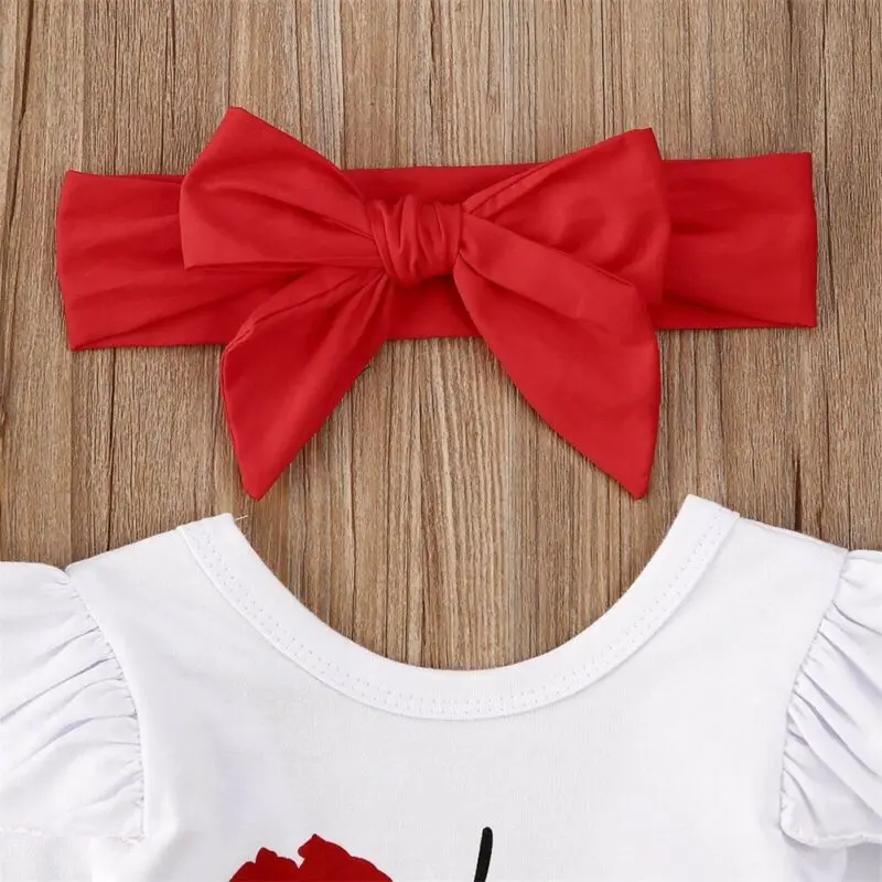 2020 Милая Одежда для новорожденных девочек с рисунком губ 3 предмета комбинезон