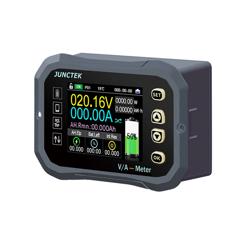 JUNTEK DC 0-120V 0-400A KG140F 2.4 Inch TFT Color Screen BT Connection Battery Coulometer Monitor Check Voltage Current | Инструменты