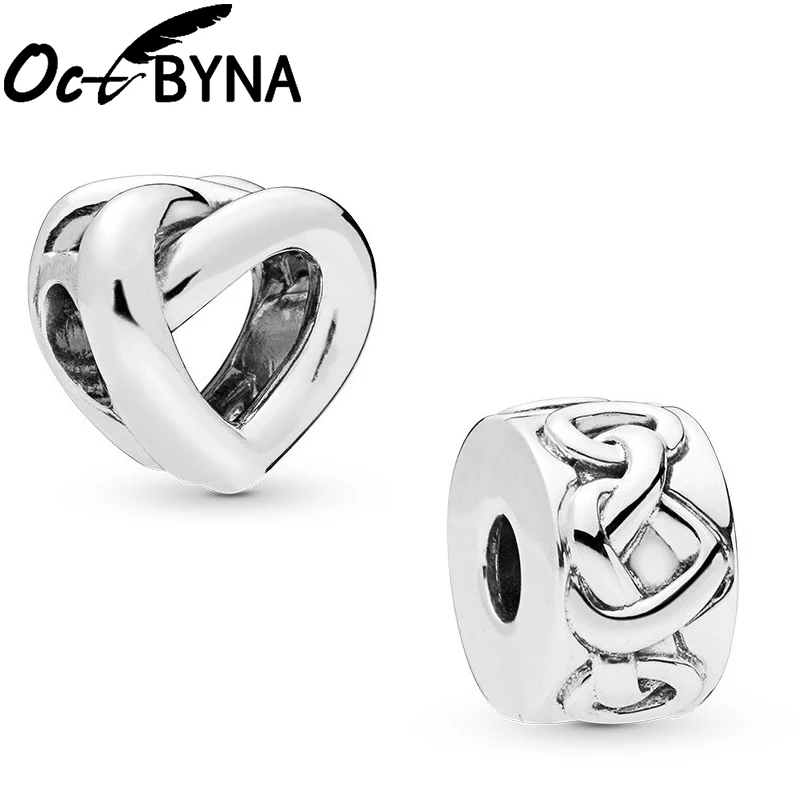 Octbyna Модный кулон в форме сердца с переплетенными бусинами для оригинальных