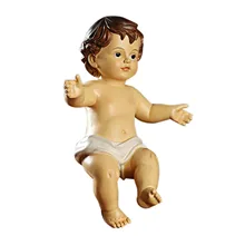 수지 종교 출생 입상 Manger 그룹 작은 아기 예수 아기 인형 크리스마스 교회 우정 선물 6CM