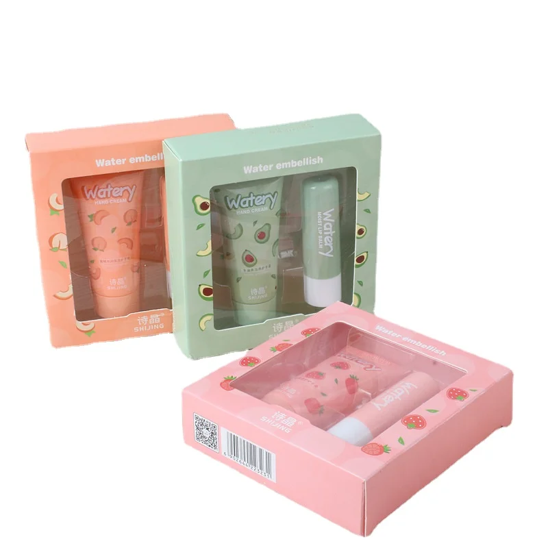 

Hand Cream Lipstick Set Hand Mask Moisturizing Combination Nourishing Two-piece Hand Cream Set Lipstick Hand Cream Two-piece Set