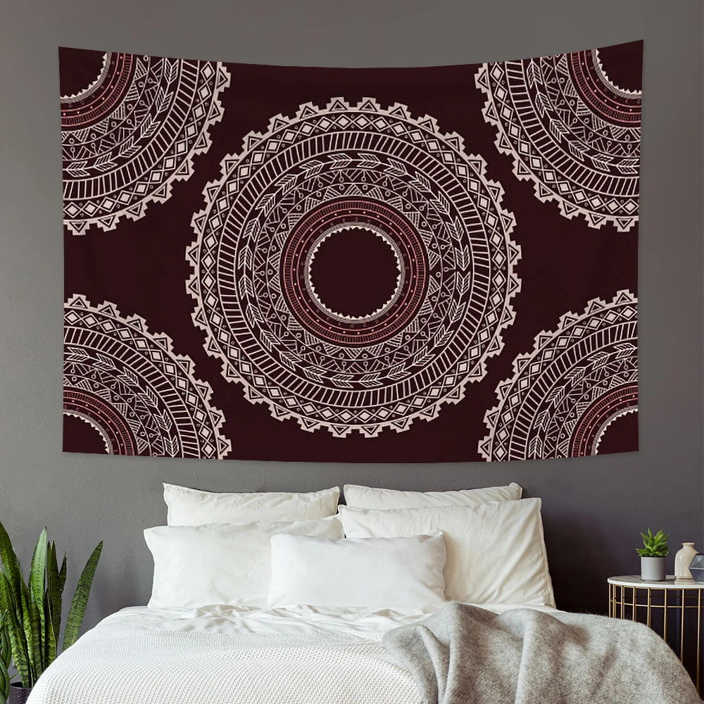 

Laeacco Mandala Indian Tapestry Wall Hanging Bohemian Beach Towel Polyester Thin Blanket Yoga Shawl Mat For Dorm Decora