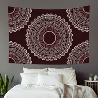 laeacco mandala indian tapestry wall hanging bohemian beach towel polyester thin blanket yoga shawl mat for dorm decora