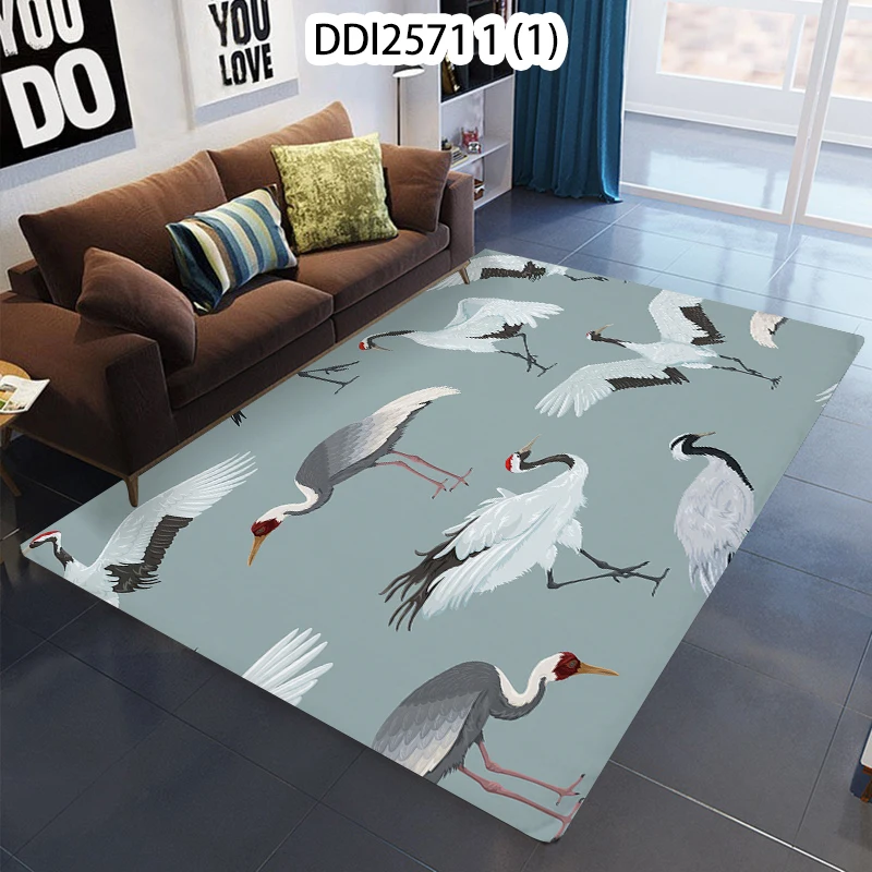 

Animal Pattern Non-Slip Red-Crowned Crane Printed Carpet Door Mat Kitchen Living Room Hogar Floor Mat Carpet Mat For Hallway