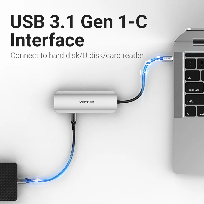 Vention USB C Hub Type 3 1 до 4K HDMI RJ45 PD 0 OTG адаптер док станция для MacBook Air Pro 2020 Huawei Mate 30 PC