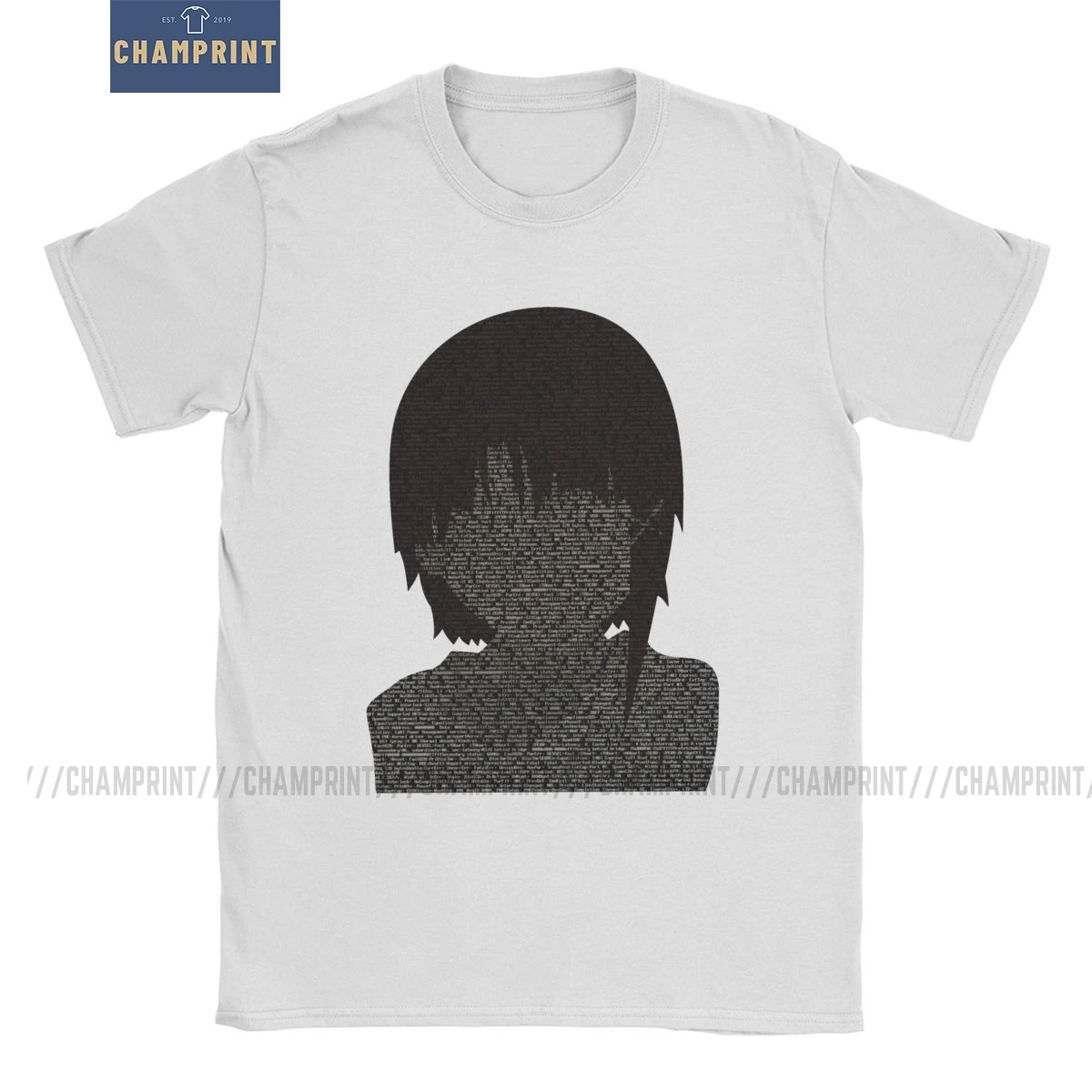 Футболка Lain для серийных экспериментов Мужская футболка из чистого хлопка